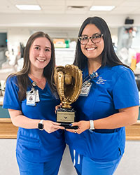 Emily Cardinale, RN, (left) and Andrea Galeano, RN